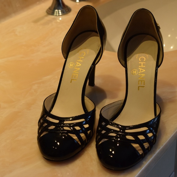 Chanel Shoes - Chanel Patent Pumps - Size 38 - Black